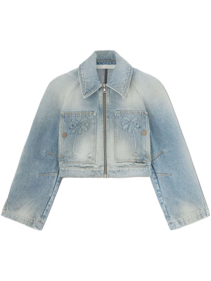 

Paris cropped denim jacket, Palm Angels Paris cropped denim jacket