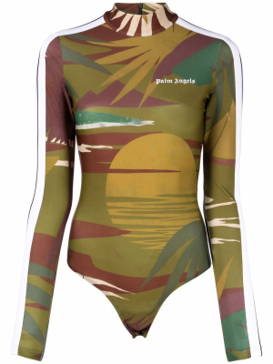 

Jungle-print bodysuit, Palm Angels Jungle-print bodysuit