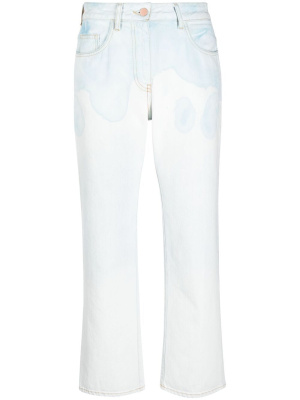 

Watercolour-print straight-leg jeans, Palm Angels Watercolour-print straight-leg jeans