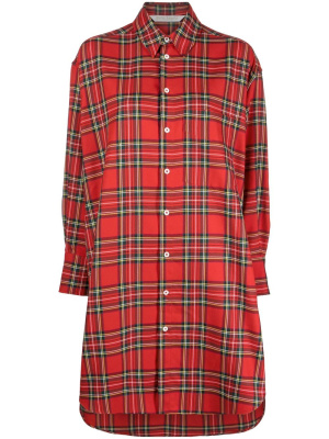 

Tartan check shirt dress, Palm Angels Tartan check shirt dress