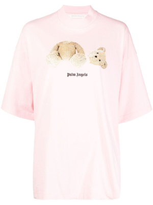 

Bear-print cotton T-shirt, Palm Angels Bear-print cotton T-shirt