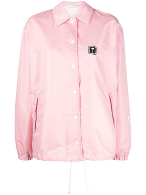 

Logo-appliqué shirt jacket, Palm Angels Logo-appliqué shirt jacket