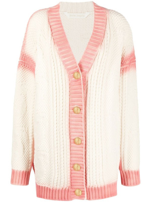 

Spray paint-effect logo-print cardigan, Palm Angels Spray paint-effect logo-print cardigan