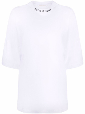 

Logo-print high-neck T-shirt, Palm Angels Logo-print high-neck T-shirt