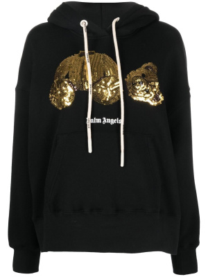 

Sequined-bear oversized hoodie, Palm Angels Sequined-bear oversized hoodie