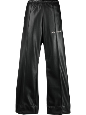 

Logo-print faux-leather track pants, Palm Angels Logo-print faux-leather track pants