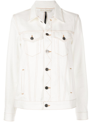 

Logo-print denim jacket, Palm Angels Logo-print denim jacket
