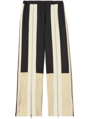 

Zip-detailing striped trousers, Palm Angels Zip-detailing striped trousers