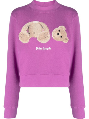 

Logo-print long-sleeved sweatshirt, Palm Angels Logo-print long-sleeved sweatshirt