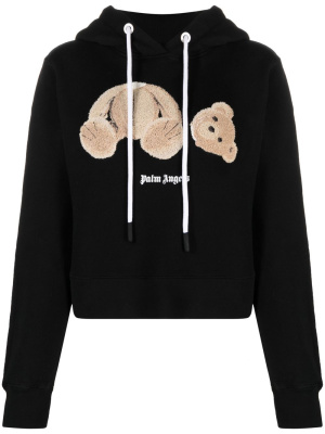 

Bear-motif drawstring hoodie, Palm Angels Bear-motif drawstring hoodie