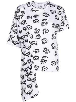 

Asymmetric graphic-print T-shirt, Comme Des Garçons Comme Des Garçons Asymmetric graphic-print T-shirt