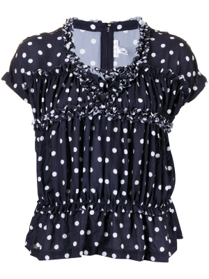

Polka-dot ruffle-trimmed blouse, Comme Des Garçons Comme Des Garçons Polka-dot ruffle-trimmed blouse