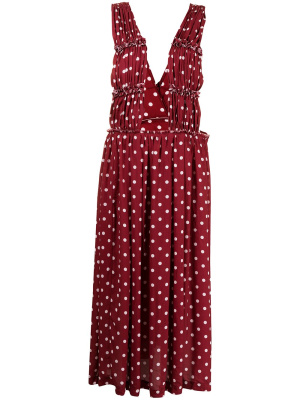 

Polka dot-print maxi skirt with straps, Comme Des Garçons Comme Des Garçons Polka dot-print maxi skirt with straps