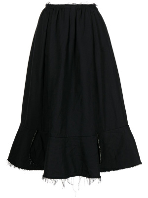 

Distressed flared midi skirt, Comme Des Garçons Comme Des Garçons Distressed flared midi skirt
