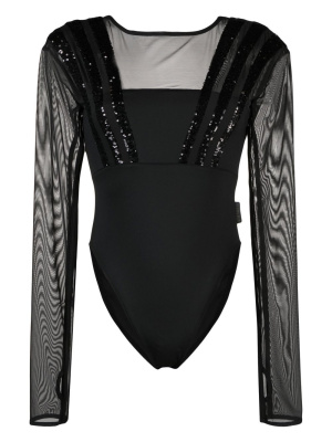 

Sequin-embellished panelled bodysuit, Adidas Sequin-embellished panelled bodysuit