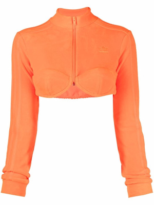 

Embroidered logo cropped jacket, Adidas Embroidered logo cropped jacket