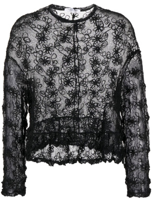 

Sheer floral-embroidered blouse, Comme Des Garçons Comme Des Garçons Sheer floral-embroidered blouse
