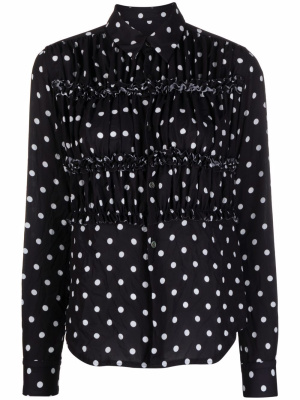 

Polka-dot ruched shirt, Comme Des Garçons Comme Des Garçons Polka-dot ruched shirt