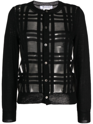 

Sheer-panelled knitted cardigan, Comme Des Garçons Comme Des Garçons Sheer-panelled knitted cardigan