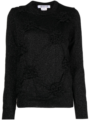 

Round-neck glitter knitted top, Comme Des Garçons Comme Des Garçons Round-neck glitter knitted top