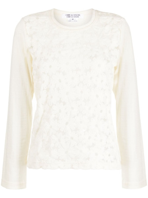 

Floral-detail long-sleeve top, Comme Des Garçons Comme Des Garçons Floral-detail long-sleeve top