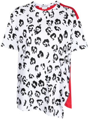 

Graphic-print asymmetric cotton T-shirt, Comme Des Garçons Comme Des Garçons Graphic-print asymmetric cotton T-shirt