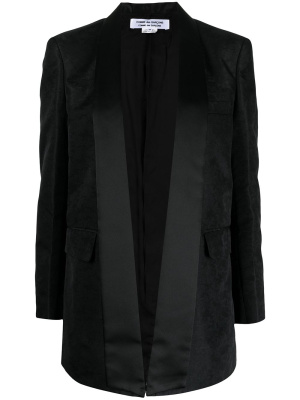 

Satin-trim single-breasted blazer, Comme Des Garçons Comme Des Garçons Satin-trim single-breasted blazer