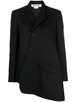 

Asymmetric-hem button-fastening blazer, Comme Des Garçons Comme Des Garçons Asymmetric-hem button-fastening blazer