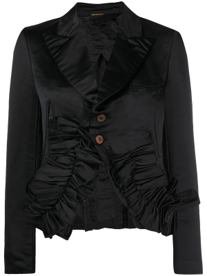 

Cropped ruffle-detail blazer, Comme Des Garçons Comme Des Garçons Cropped ruffle-detail blazer