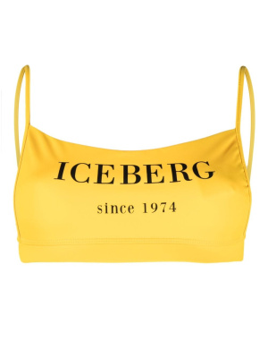 

Heritage logo-print bikini top, Iceberg Heritage logo-print bikini top