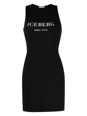 

Logo-print sleeveless dress, Iceberg Logo-print sleeveless dress