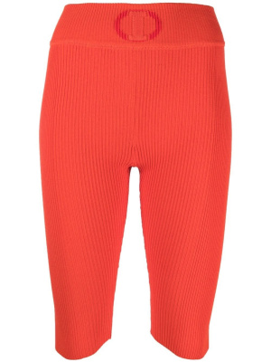 

High-waisted ribbed-knit shorts, Iceberg High-waisted ribbed-knit shorts