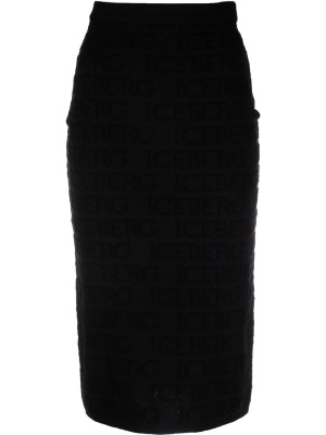 

All over logo-print pencil skirt, Iceberg All over logo-print pencil skirt