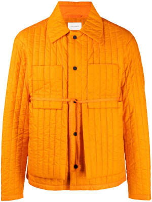 

Quilted tie-waist panelled worker jacket, Craig Green Quilted tie-waist panelled worker jacket