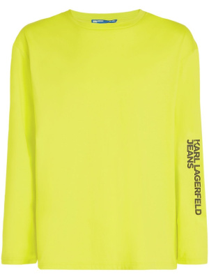 

Logo-print long-sleeve T-shirt, Karl Lagerfeld Jeans Logo-print long-sleeve T-shirt