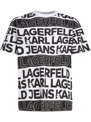 

Logo-print organic-cotton T-shirt, Karl Lagerfeld Jeans Logo-print organic-cotton T-shirt