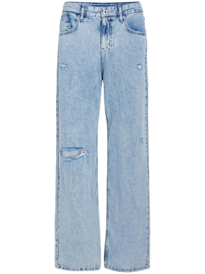 

Ripped straight-leg jeans, Karl Lagerfeld Jeans Ripped straight-leg jeans