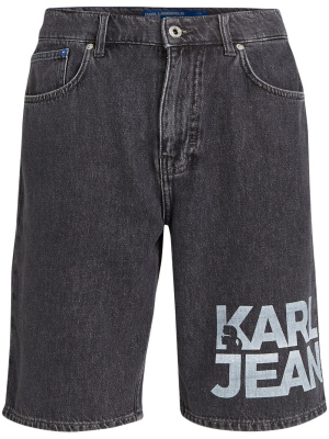 

Logo-print denim shorts, Karl Lagerfeld Jeans Logo-print denim shorts