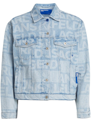 

Logo-print denim jacket, Karl Lagerfeld Jeans Logo-print denim jacket