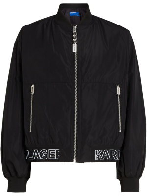 

Logo-print bomber jacket, Karl Lagerfeld Jeans Logo-print bomber jacket