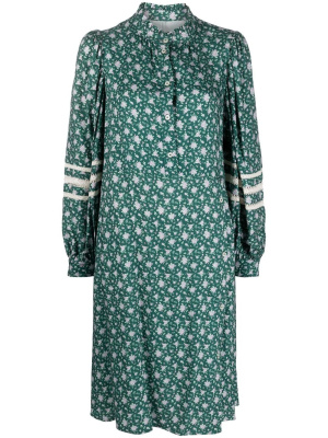 

Printed belted knee-length dress, Woolrich Printed belted knee-length dress