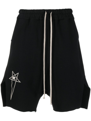 

Embroidered-logo cotton shorts, Rick Owens X Champion Embroidered-logo cotton shorts
