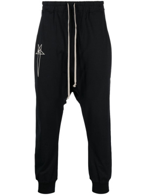 

Logo-embroidered organic cotton track pants, Rick Owens X Champion Logo-embroidered organic cotton track pants