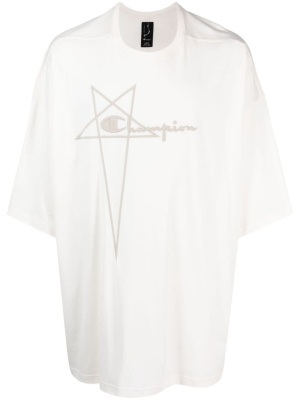 

Logo-embroidered organic cotton T-shirt, Rick Owens X Champion Logo-embroidered organic cotton T-shirt