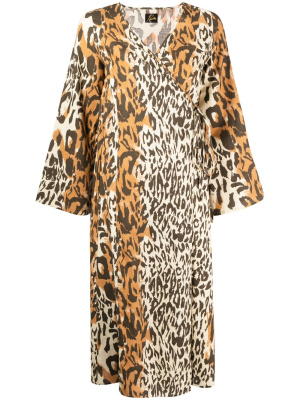 

Leopard-print wrap dress, Needles Leopard-print wrap dress