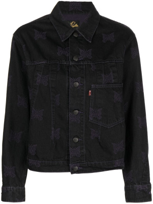 

Butterfly-print denim jacket, Needles Butterfly-print denim jacket