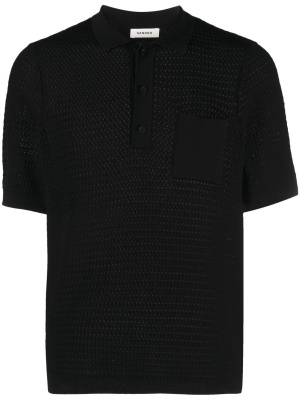 

Open-knit short-sleeve polo shirt, SANDRO Open-knit short-sleeve polo shirt