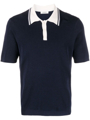

Contrast-collar polo shirt, SANDRO Contrast-collar polo shirt