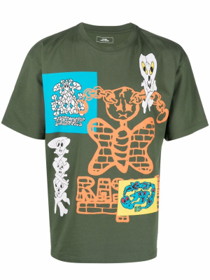 

Mix-print cotton T-shirt, PACCBET Mix-print cotton T-shirt