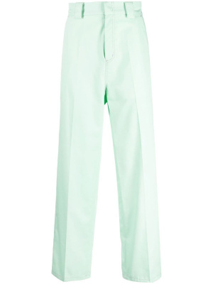 

Embroidered-logo pressed-crease straight-leg trousers, PACCBET Embroidered-logo pressed-crease straight-leg trousers